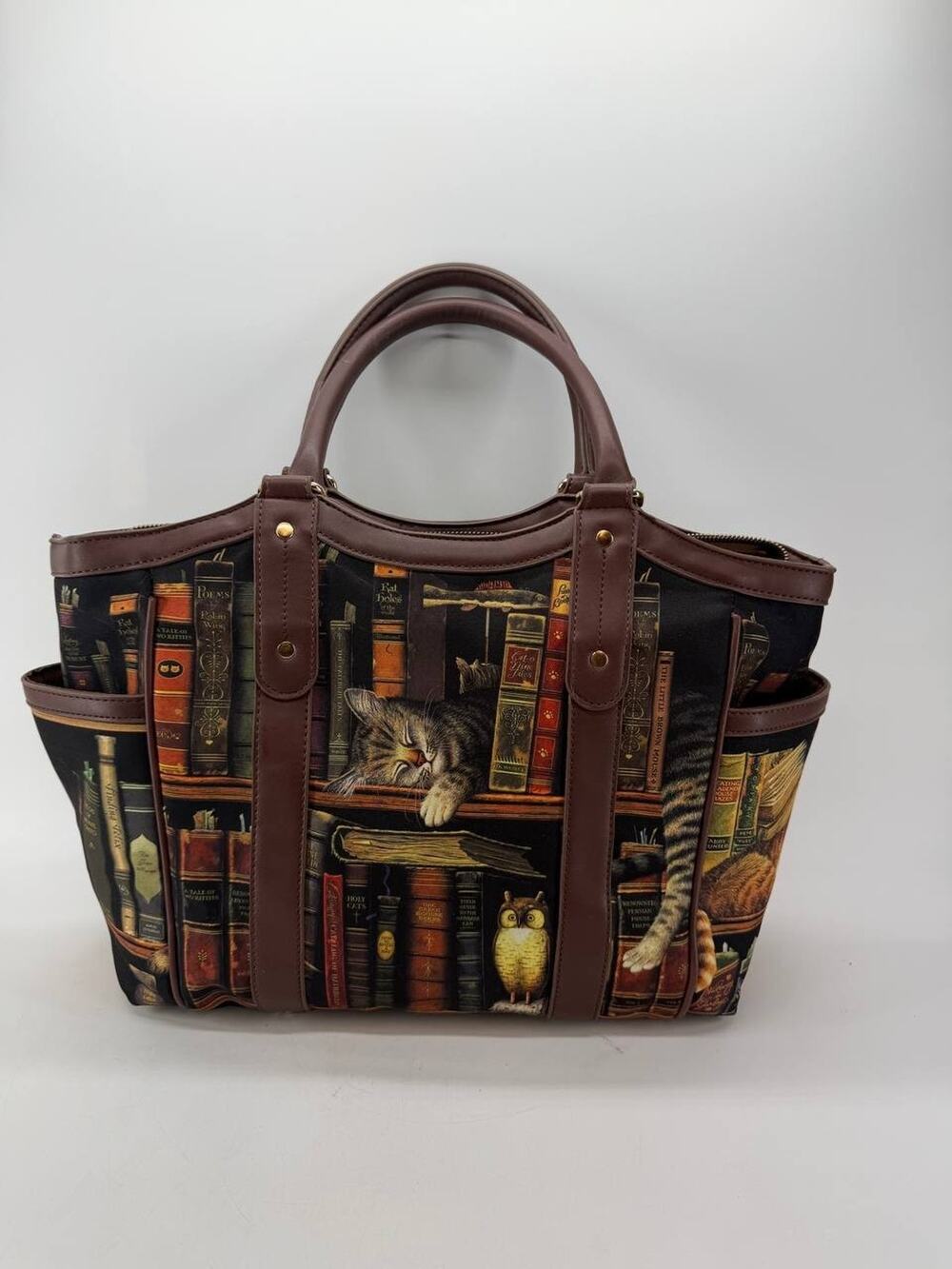 Bradford Exchange Charles Wysocki Classic Tails Cat Library Tote Bag 2017